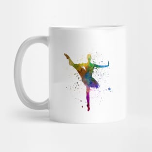 Classical ballet girl in watercolor Mug